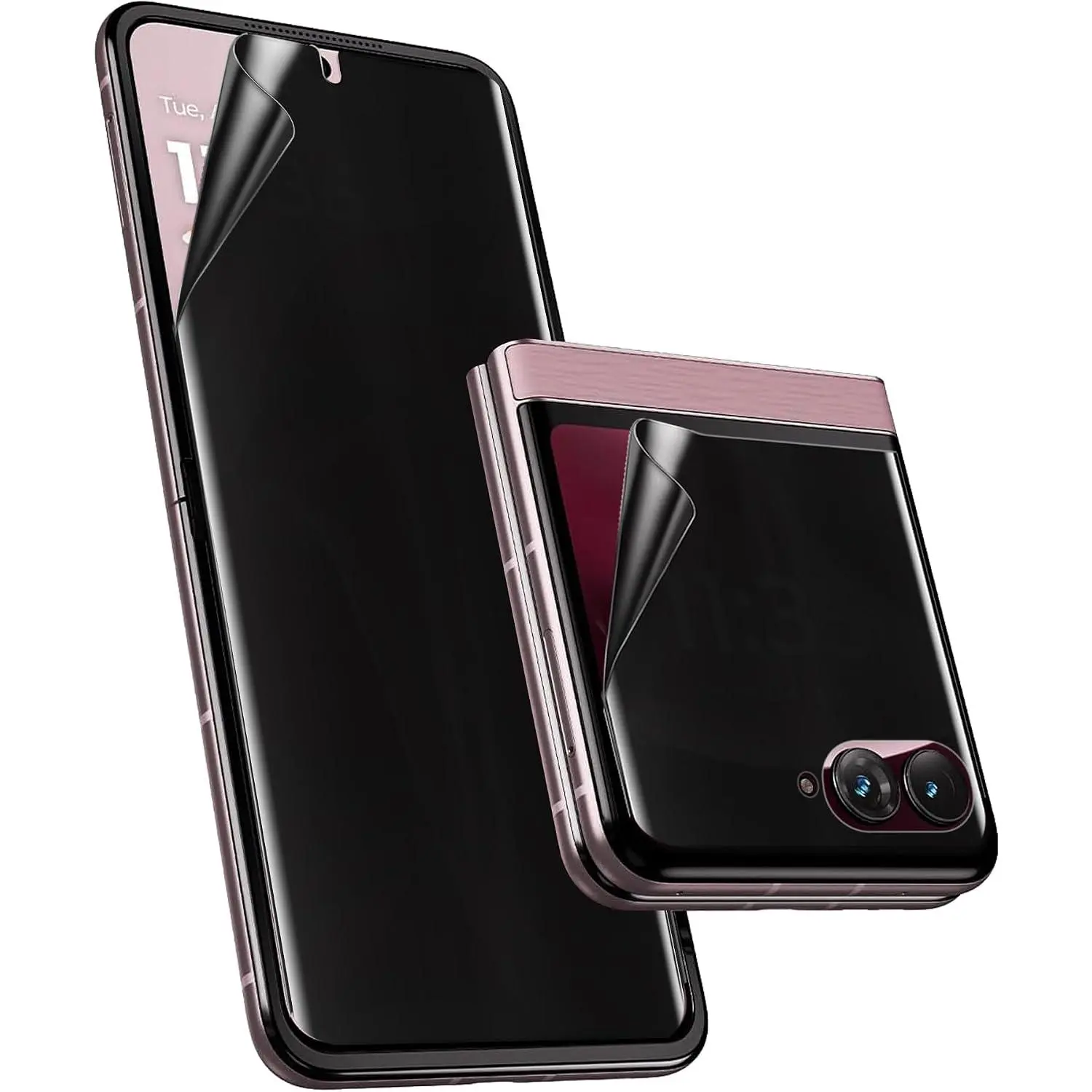 [2 Pack] for  Razr 2026  Screen Protector, Matte Finish Inner Screen Flexible Film + Anti-Spy Outer Screen Protector, No Bubbles   Case Friendly for  Razr 2026 5G