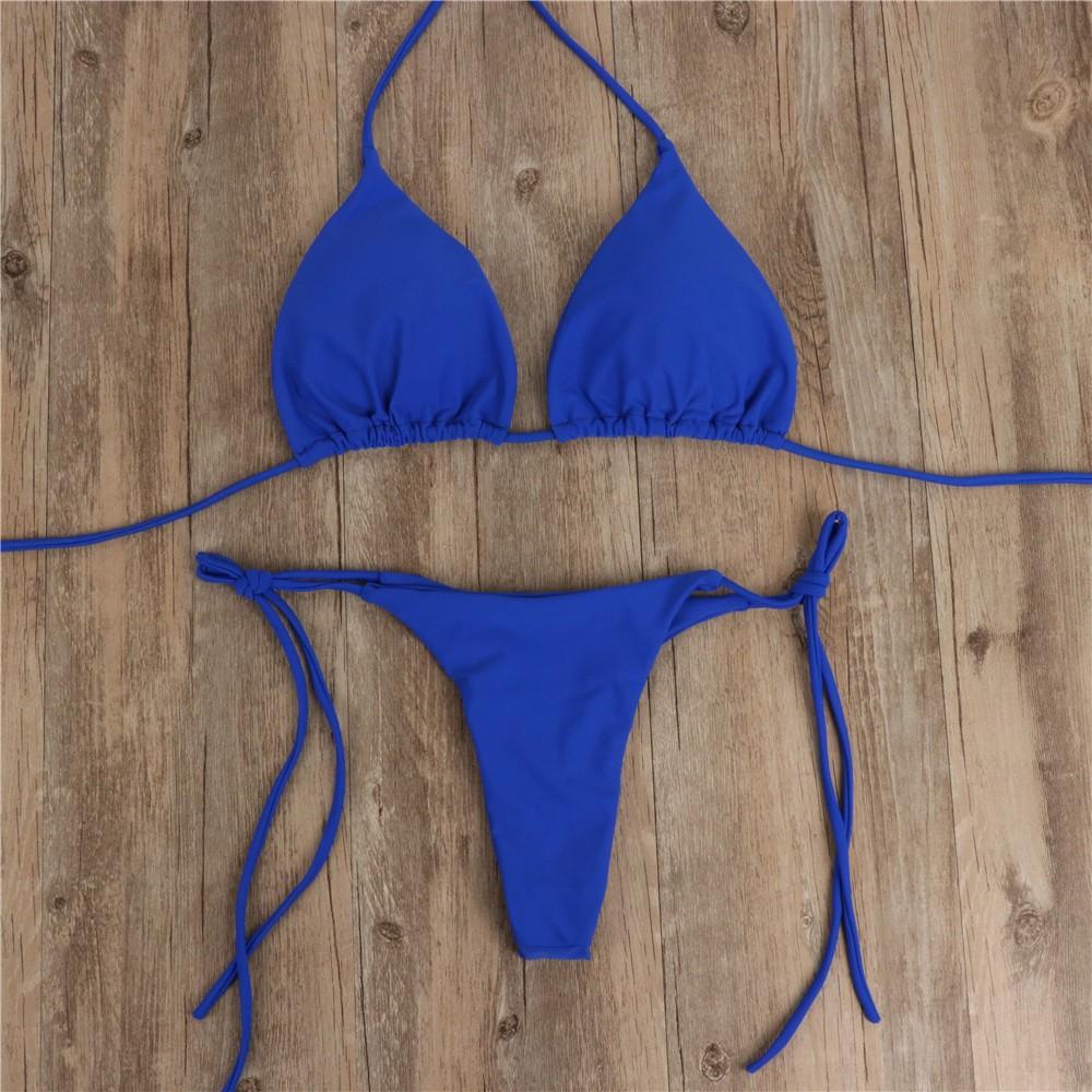 Women’s Sexy Lace-Up Bikini - 3-Piece Adjustable Push-Up Swimsuit