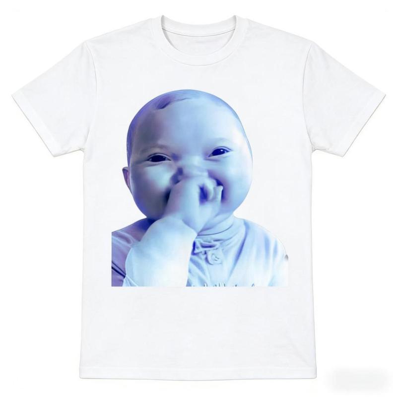 Funny AI Baby Holding Laugh Meme Viral Trend T-Shirt Funny AI Baby Holding Laugh Meme Viral Trend T-Shirt