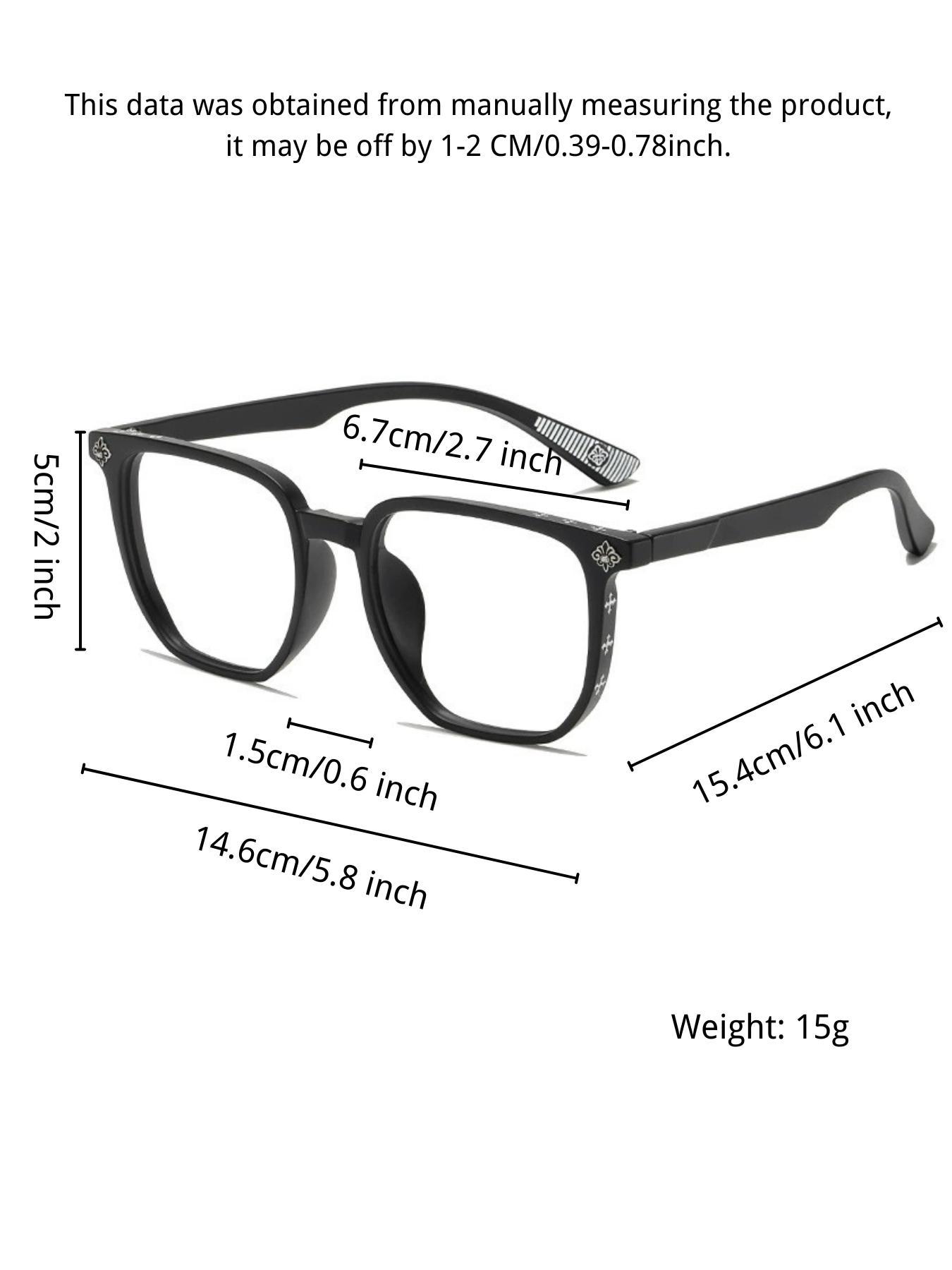 Unisex Vintage Style Eyeglasses, Trendy Casual Full Rim Eyeglasses for Everyday Use, Fashion Accessories for Outdoor Activities