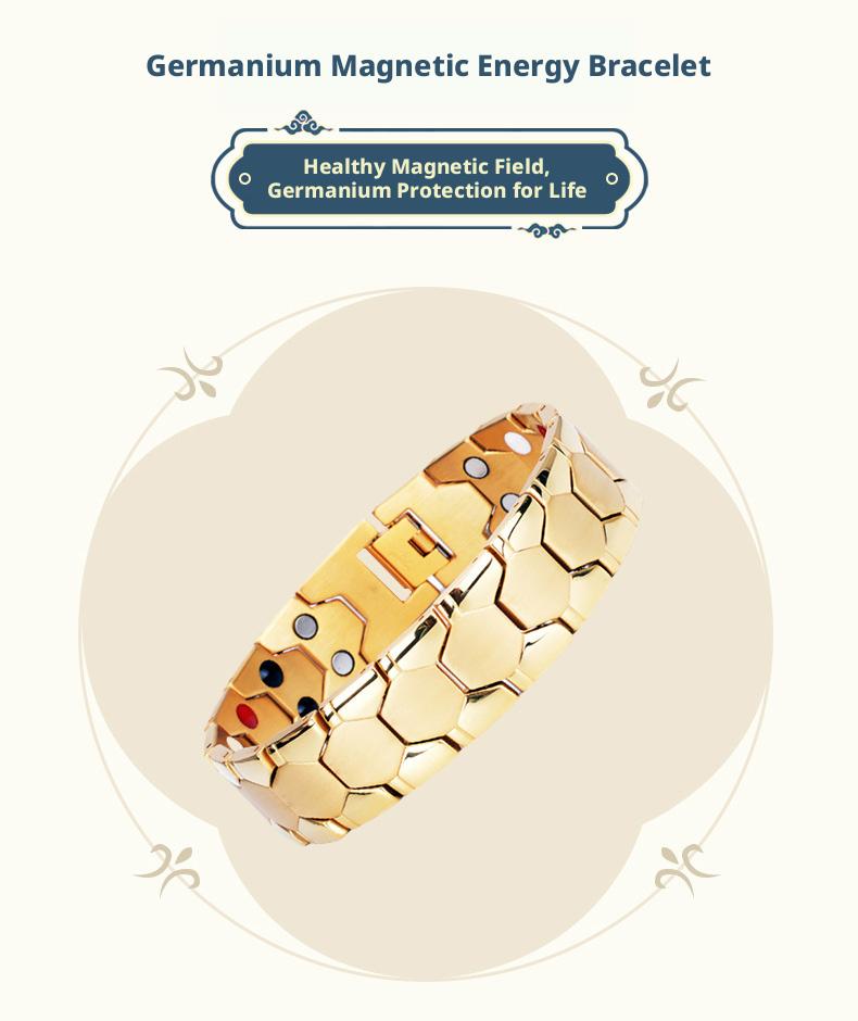 Titanium steel bracelet, wide version, men's stainless steel jewelry, in-stock wholesale, pure titanium magnetic bracelet, high-efficiency magnetic therapy bracelet