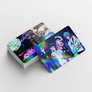 124PCS Alien Stage Laser LOMO Cards Set - Game Character 3-inch Anime Photo Cards with Bonus Stickers for Fans Collection