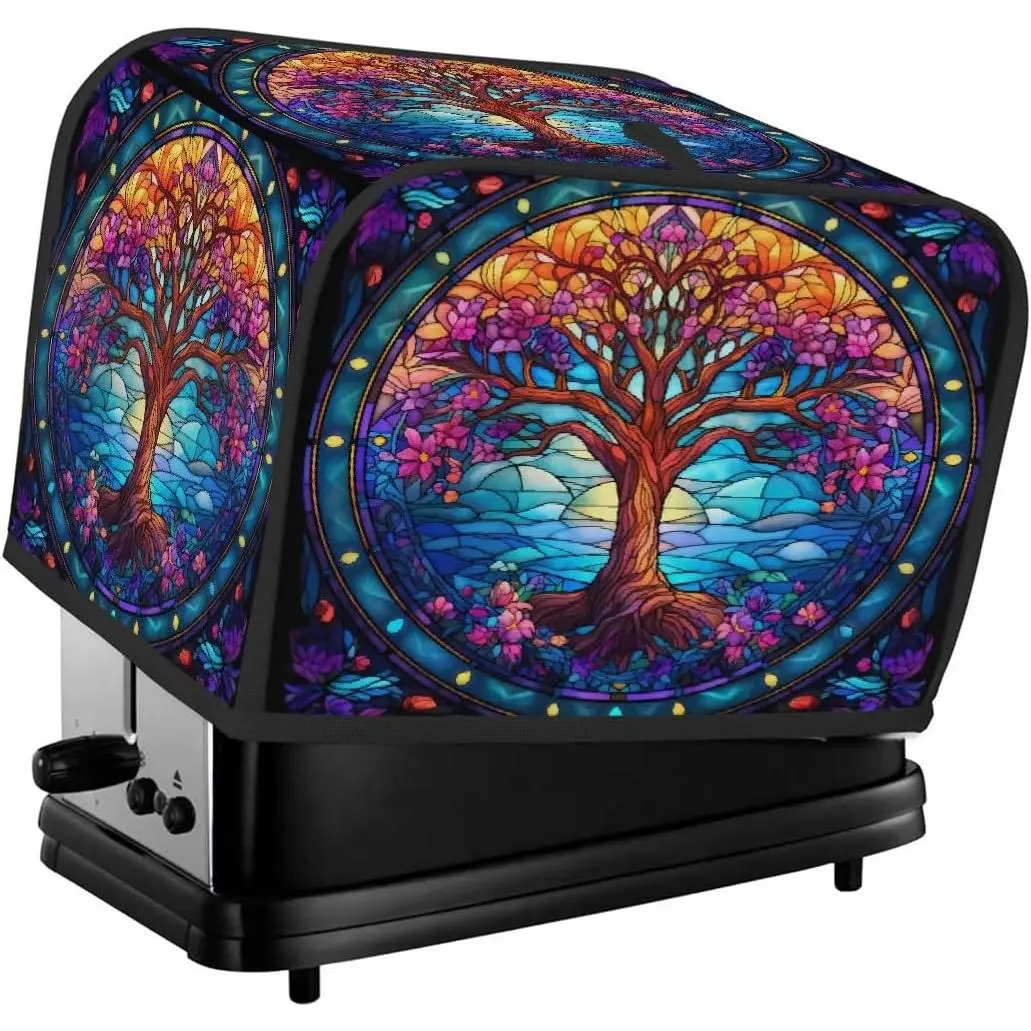 Toaster Cover 2 Slice Wide Slot Washable Kitchen Appliance Covers Fingerprint Bread Machine Dust Cover Small Toaster Oven Accessories Covers Bread Maker Bag Women Gift