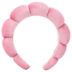 Spa Headbands  Washing Face or Makeup, Sponge Bubble Skincare Headbands, Puffy Terry Cloth Hairband  Women, Skin Care Makeup Headwear Hair Accessories  Girls