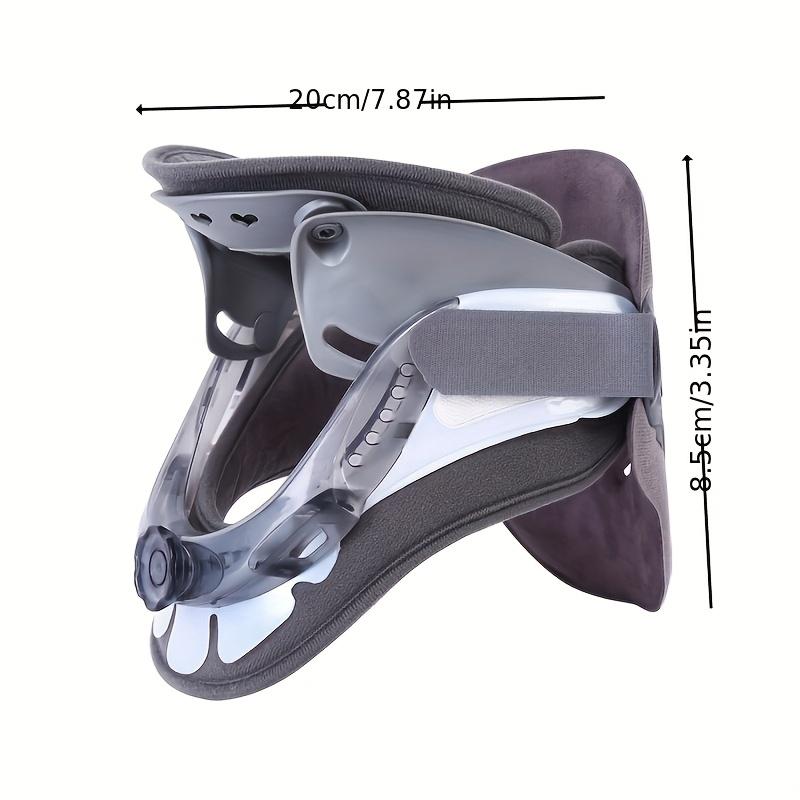 Ergonomic Neck Stretcher - Adjustable Cervical Traction Device with Secure Fixation System, One-Handed Operation, and Height Adjustment - Ideal for Neck at Home or Office, Hand-Washable PVC Brace