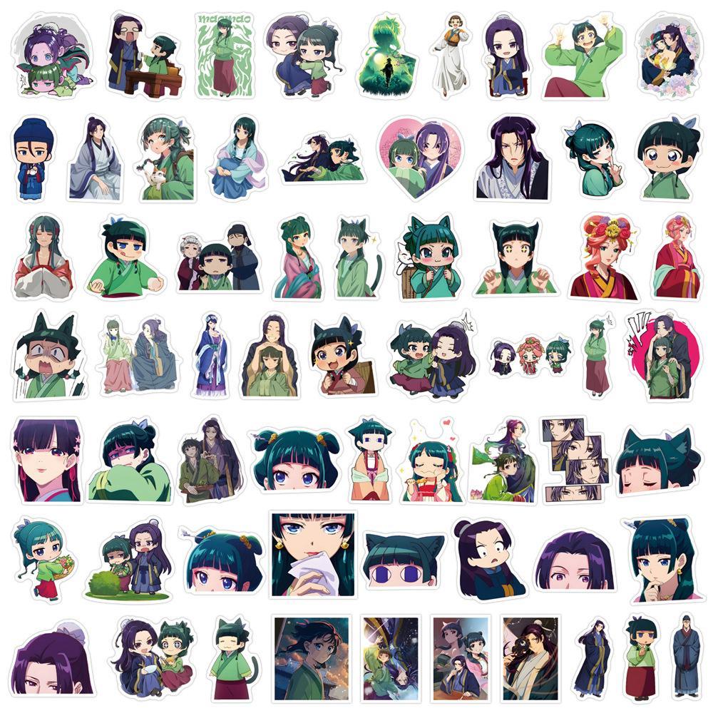 10/30/50/120pcs Anime Maomao Apothecary Diaries Stickers Jinshi Decals DIY Laptop Phone Car Cartoon Decoration Sticker Kids Toys