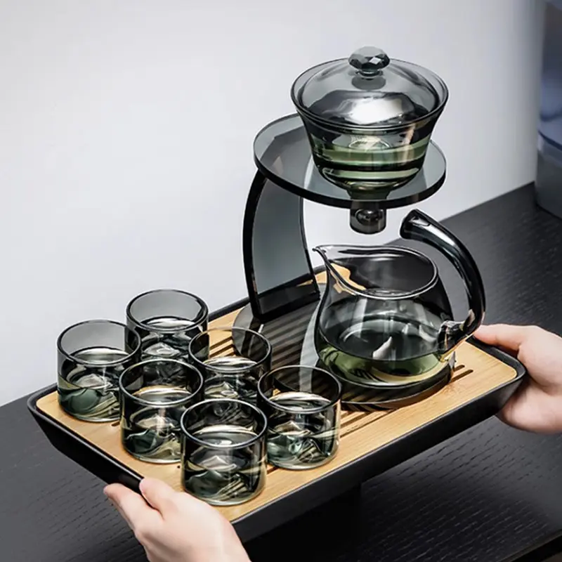 Creative Lazy Half-Automatic Magnetic Teapot, High Borosilicate Glass, Perfect for Tea Lovers, Durable and Fashionable Design