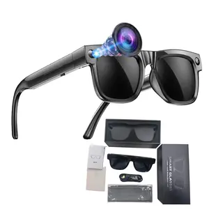 Bluetooth Audio Smart Glasses with 8MP Camera,Hands Free Video Recording ,4GB Memory Build-in (No TF Card Need), 290Mah Battery, Bluetooth Calling ,HiFi Audio, Music Playback.AI Real Time Translation
