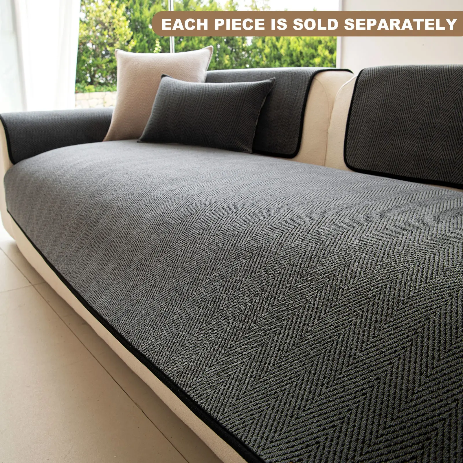 High-End Chenille Sofa Pad, Dust-Proof, All-Season, Breathable, Pet-Resistant, Durable, Decorative, Home & Hotel Use