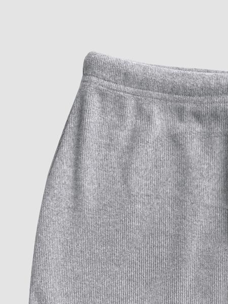 Women's Slim-Fit Long Sleeve Knitted T-Shirt Set, Elegant A-Line Skirt, Spring & Fall Fashion, Basic Style, Moderate Fabric