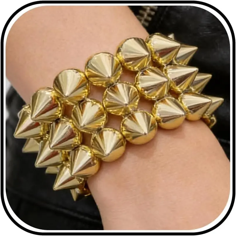 Studded Bracelet Spike Chunky Bracelets for Women Men Spiky Bracelets Gothic Cuff Bracelet Punk Style Dressing and Accessories  Trendy Gifts