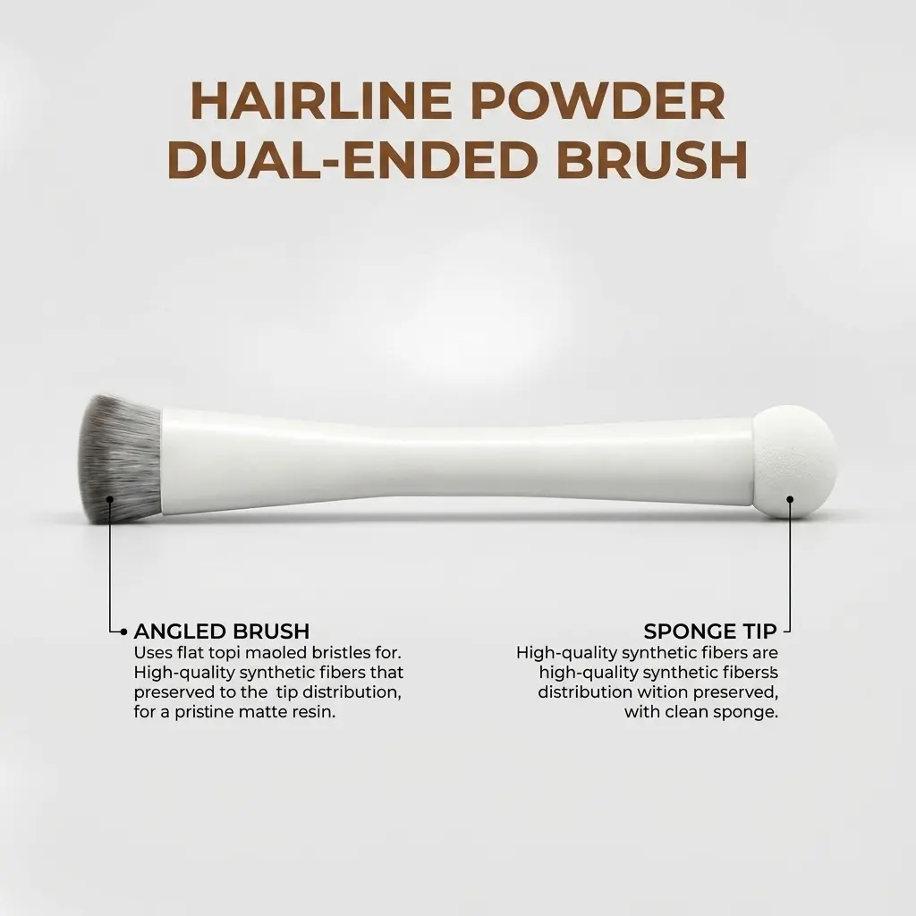 4-in-1 Multi Tasker Retractable Makeup Brush Set Portable Interchangeable Brushes For Blush Eyeshadow Brow Hairline Powder Vegan Synthetic Travel Cosmetic Tool