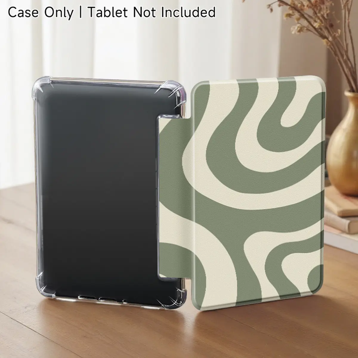 Kindle Basic 11th Gen (2022/2024) Synthetic Leather Tablet Case - Ultra-Thin Transparent Flip Shell, Smart Sleep/Wake Up, Scratch-Resistant, Drop-Proof, Lightweight, with Handbag, Ideal for Kindle Users, Electronics Accessories