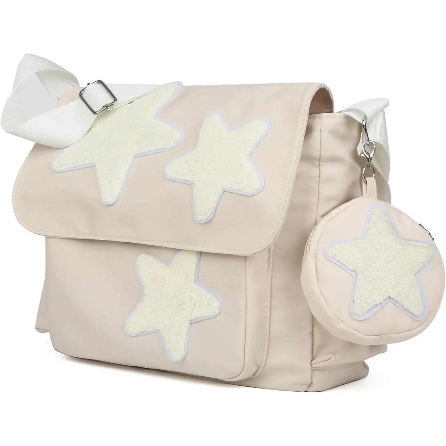 Messenger Bag,Canvas Messenger Bag with  Purse,Crossbody Bag for Women