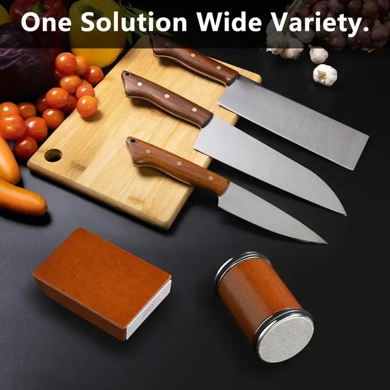 Rolling Knife Sharpener - Perfect Edge Every Time with Kitchen Knife Sharpener  - Knife Sharpening Kit - Knife Sharpener Roller with Magnetic Holder with 20 Degrees