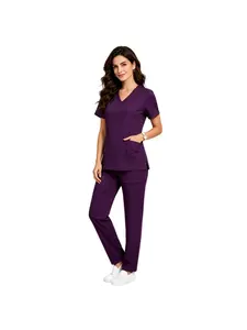 Soft Comfortable Short Sleeve Long Pant Scrub Set  Student Career Experience Nurse Themed Party Skit Costume