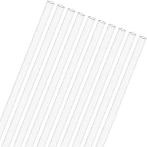 10-Pack Clear Plastic Tube, 2[0.08"] ID x 4[0.16"] OD High Ipact Rigid Polycarbonate Round Pipes for Water Plubing/Lighting//odels, Plastic Tubing [500/19.7IN]