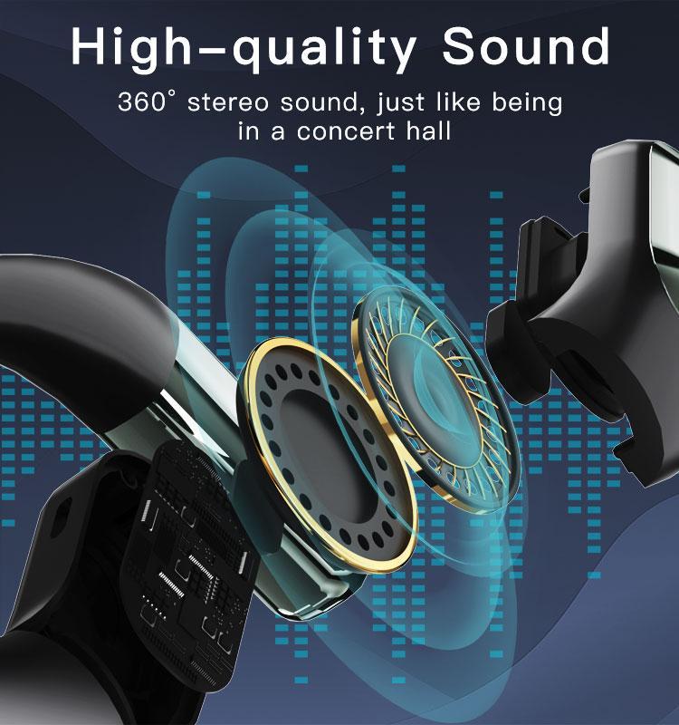 True Wireless Open Ear Earbuds Bluetooth 5.4,  ZIHNIC lPX5 Waterproof,35Hours Playtime,OWS Headphones lmmersive PremiumSound Long Distance Connection Headset withCharging Case,Light-Weight Headphones Built-inMicrophone Audio Electronic Connectivity