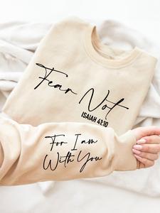 women's letter print round neck sweatshirt, casual long sleeve crew neck pullover for spring & fall, fashion women's top for daily wear, womenswear