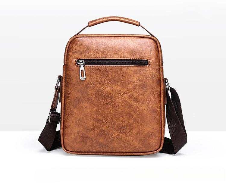 Men's Crossbody Bag, Portable Shoulder, Handheld, Casual Business, Holiday Gift, Large Capacity, Multi-compartment, with Handle and Adjustable Shoulder Strap