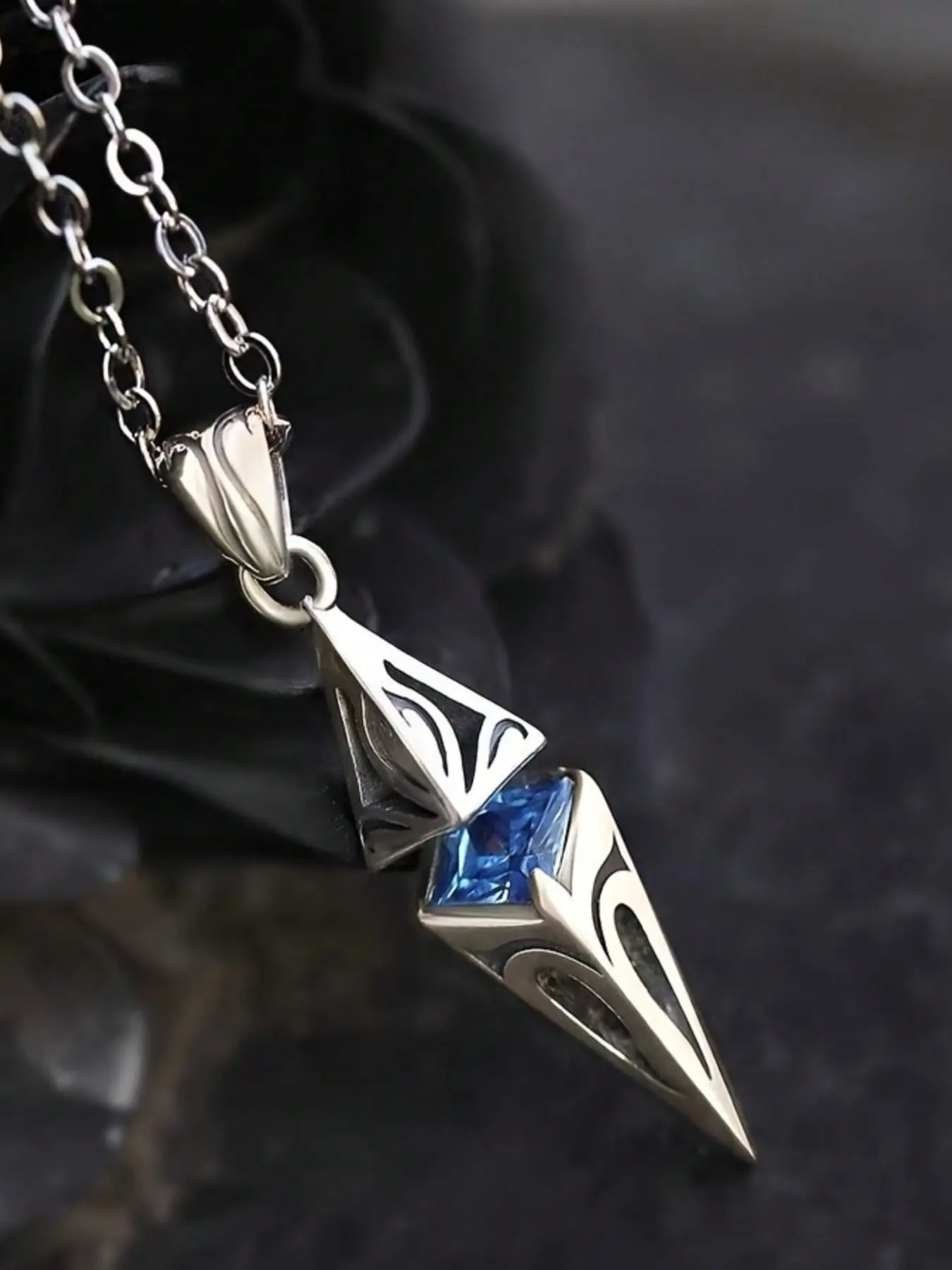 1-piece Fashion Starlight 3D Pendant Necklace, Hip-Hop Geometric Men's Personalized Necklace, Party Jewelry