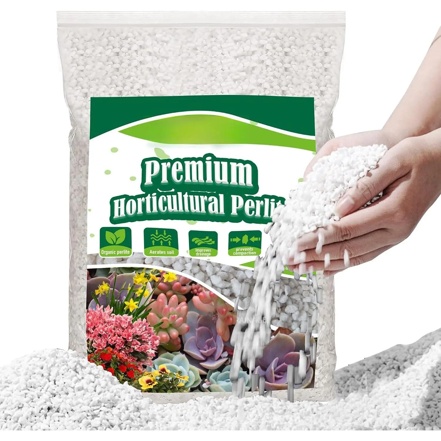 2QT Perlite for   Perlite Horticultural Soil Amendment for Indoor & Outdoor Container  and  Drainage  Growth, Promote Root Growth and Soil