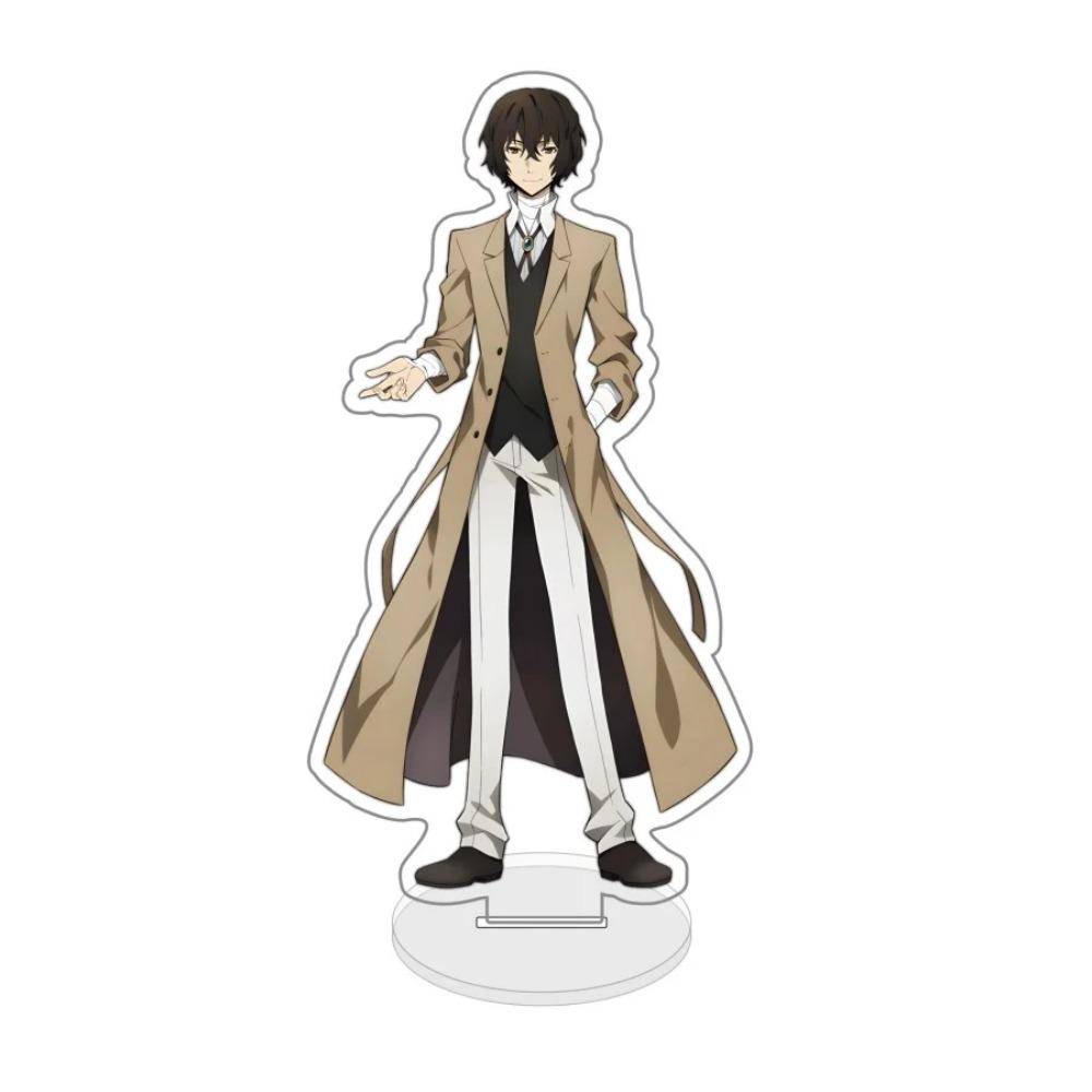 Diy Bungou Stray Dogs Dazai Osamu Anime Peripheral Figure Show Transparent Acrylic Stand Model Desktop Ornament Originality Gift