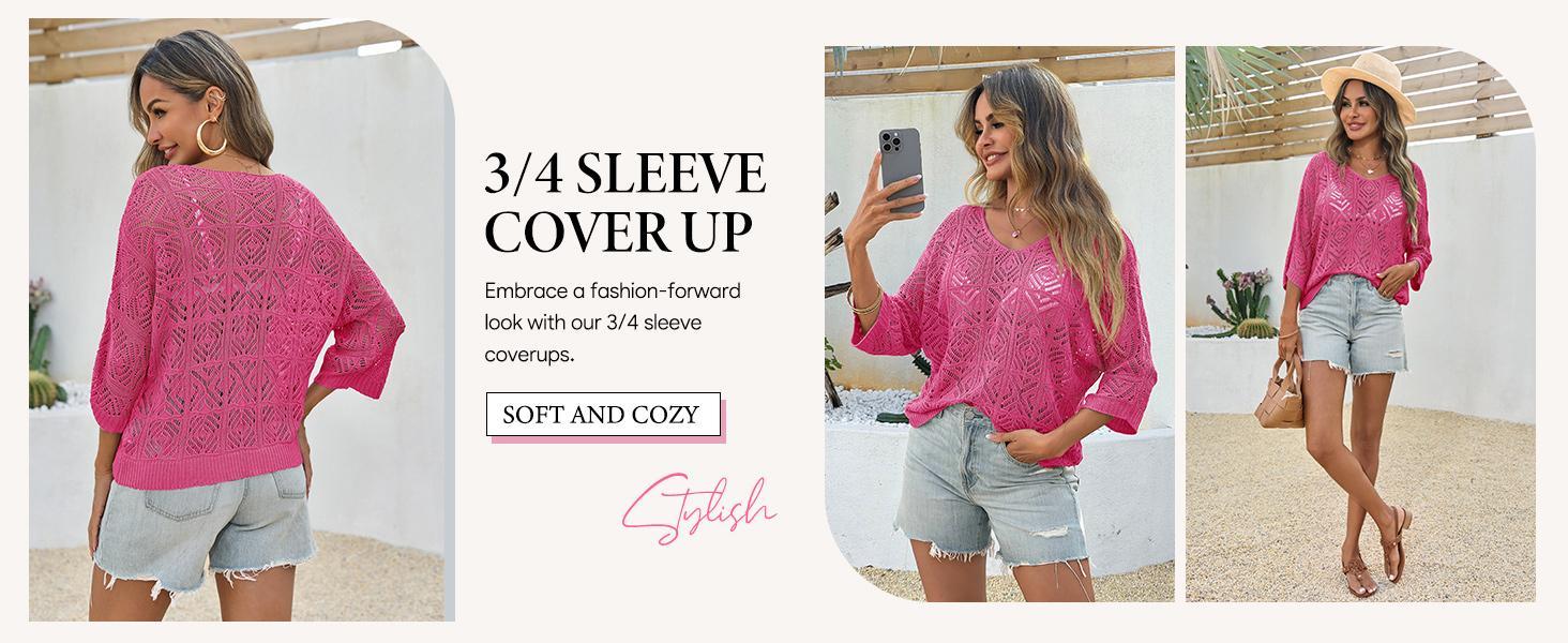 2026 Women's Bohemian-Inspired Beige Crochet Top with V-Neck# Springtok# TikTokShopJumpstartSale Casual Chic..