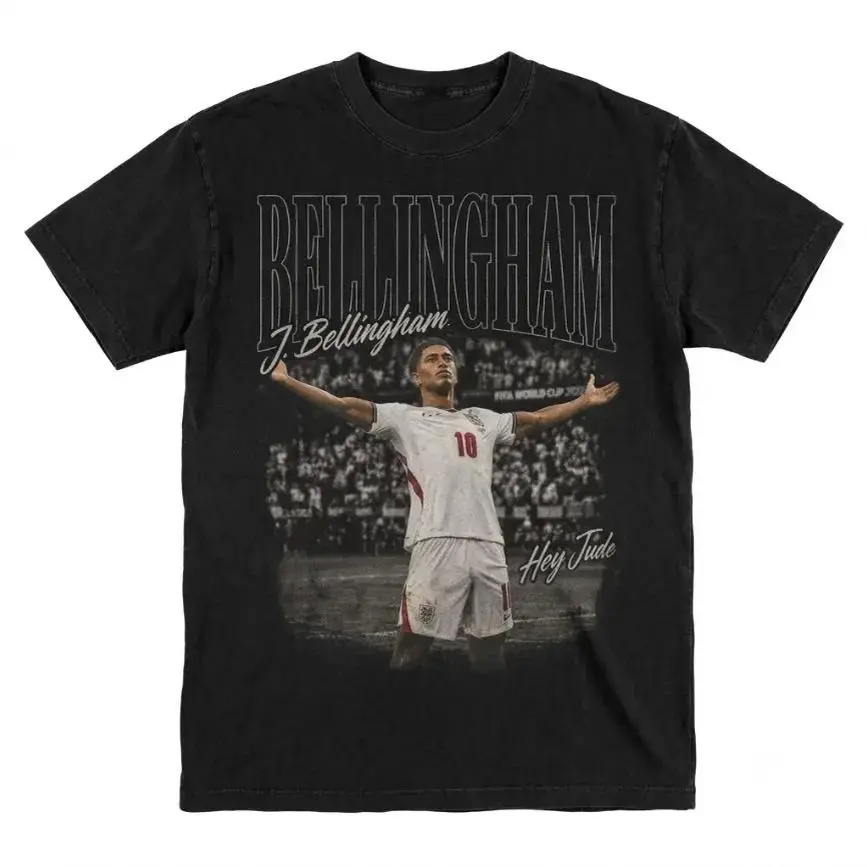 Jude Bellingham Hey Jude Adults and Youth T-shirt, Football Fan Tee, England Flag Game Day Apparel, summer tee, kids graphic tees, mens clothing, youth clothing, streetwear