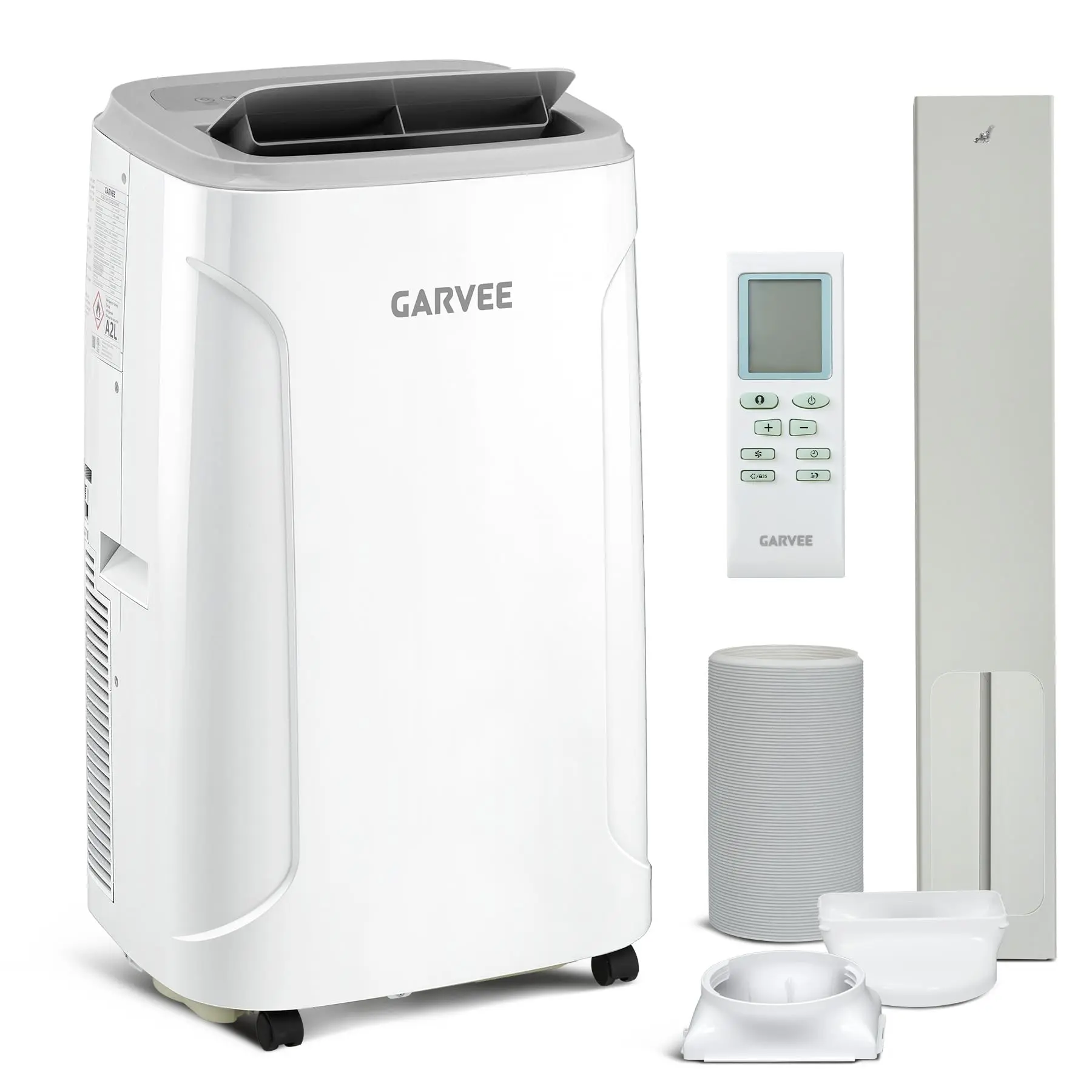 Garvee 12,000 BTU Portable Air Conditioner with Heat, 4-in-1 Portable AC Unit with WiFi/App Control, Cool/Heat/Dehumidify/Fan, Covers up to 450 Sq.Ft, Includes Remote, White