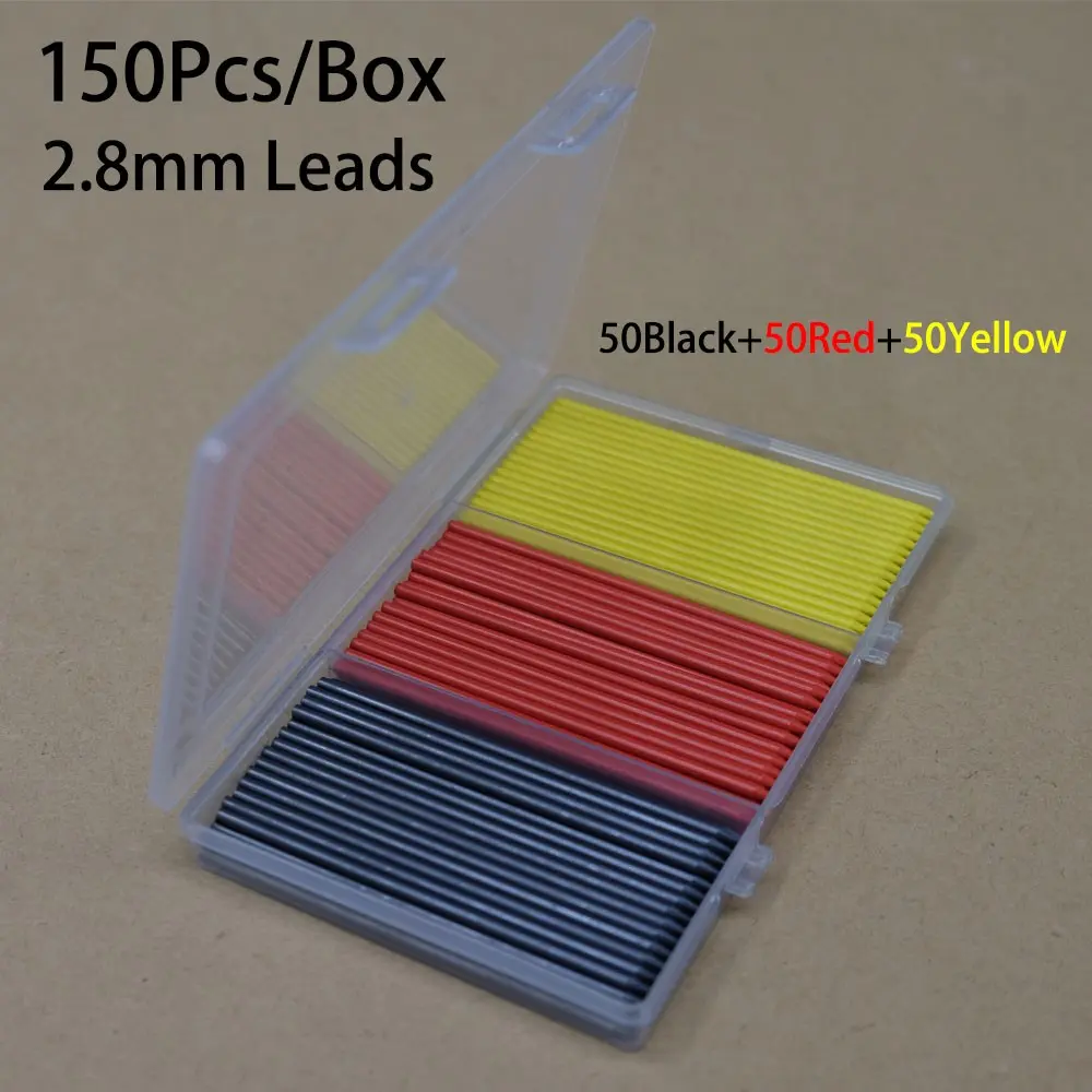 150-Pack Tricolor 2.8mm Hb Woodworking Pencil Leads, 9cm Replacement Tips, Ideal for Carpentry, Architecture, Engineering Drafting, Office Supplies