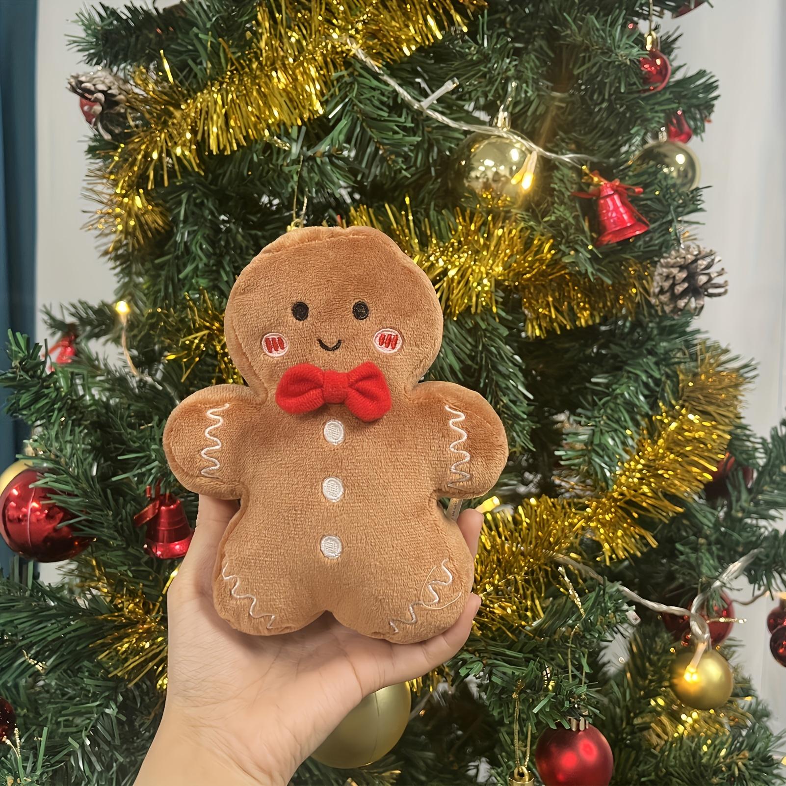 Ultra Soft Gingerbread Man Plush Toy - Cute Christmas Pillow Cushion, Lightweight Holiday Decoration & Perfect Xmas Gift