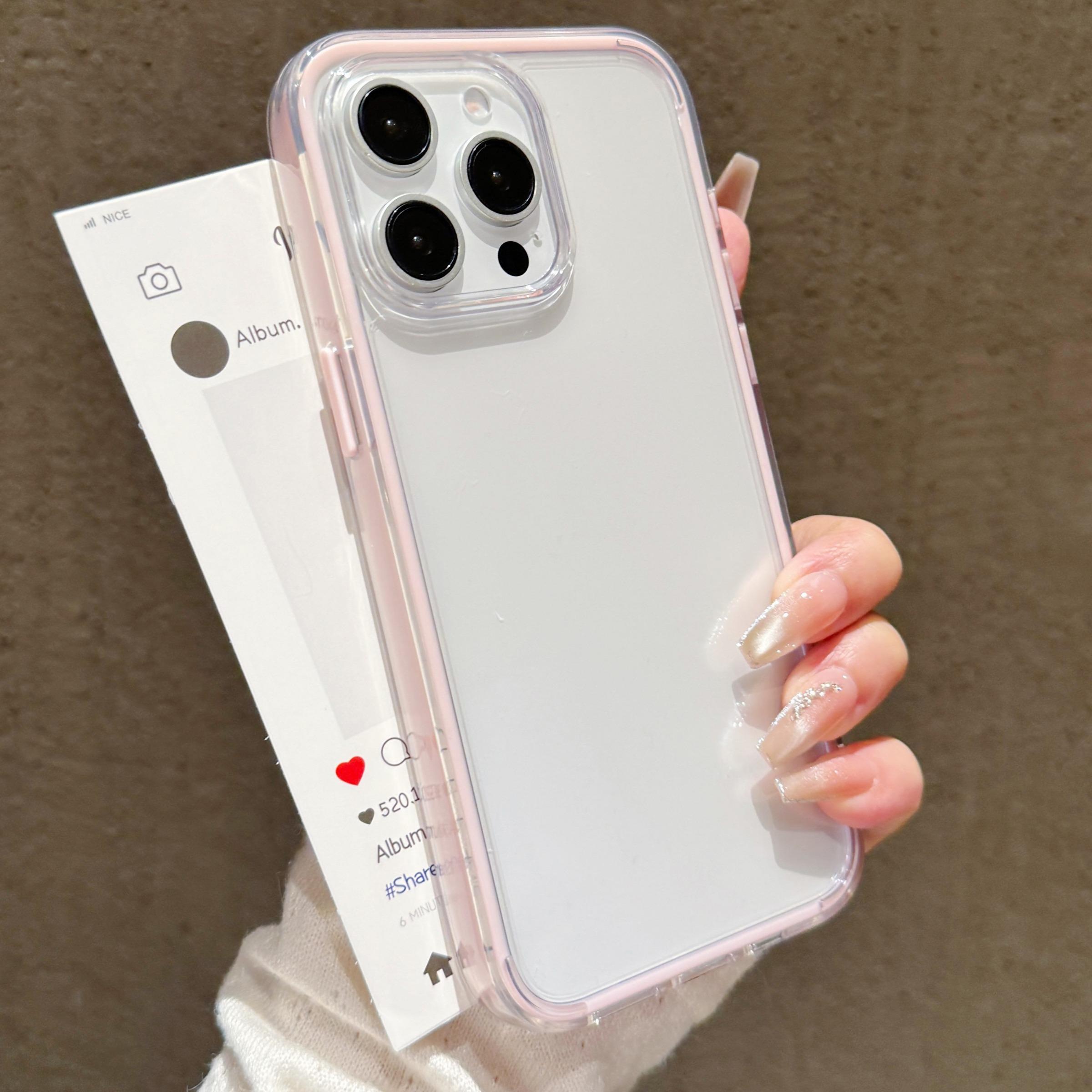 A stylish high-quality contrasted transparent anti-drop iPhone 15 smartphone case, made of soft rubber with transparent material, compatible with iPhone 17/17 Pro/17 Pro Max/16/16 Pro/16 Pro Max/13/13 Pro/13 Pro Max/12/12 Pro/12 Pro Max/11/11 Pro/11 Pro M