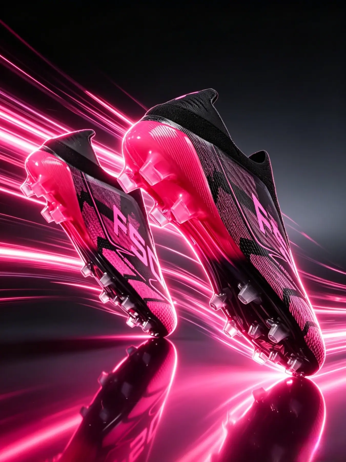 Men's Professional Soccer Shoes, Soccer Boots, High Elastic Flyknit Upper, Tpu Support, Slip-On Design, Gradual Transparent Long Studs, Sizes 35-45