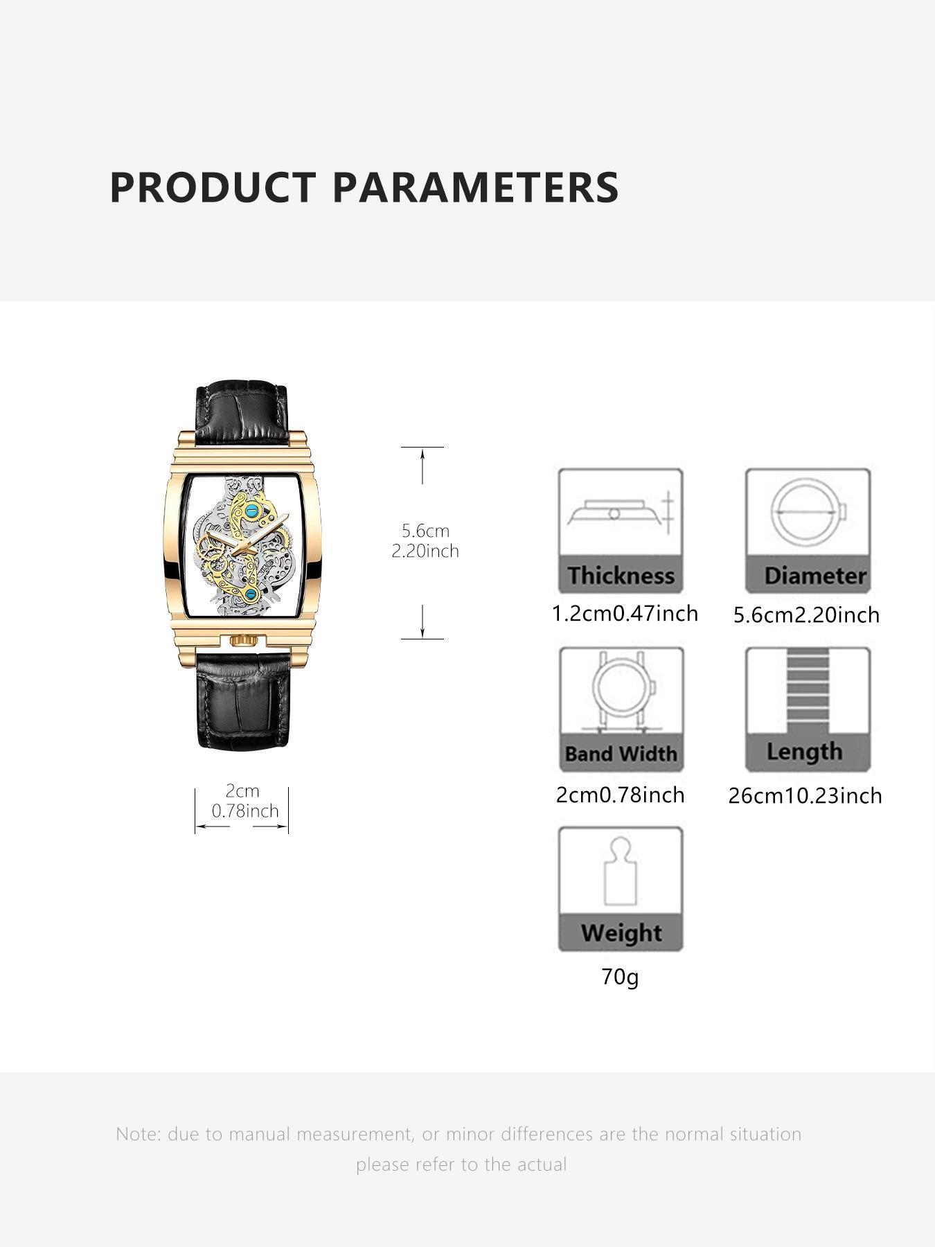 Men's Business Fashion Barrel Shaped, Fashion Watch for Party, Daily Clothing Decor, Trendy All-match & Exquisite Watch for Birthday Gift, Fashionable Wristwatch, Stylish Watch