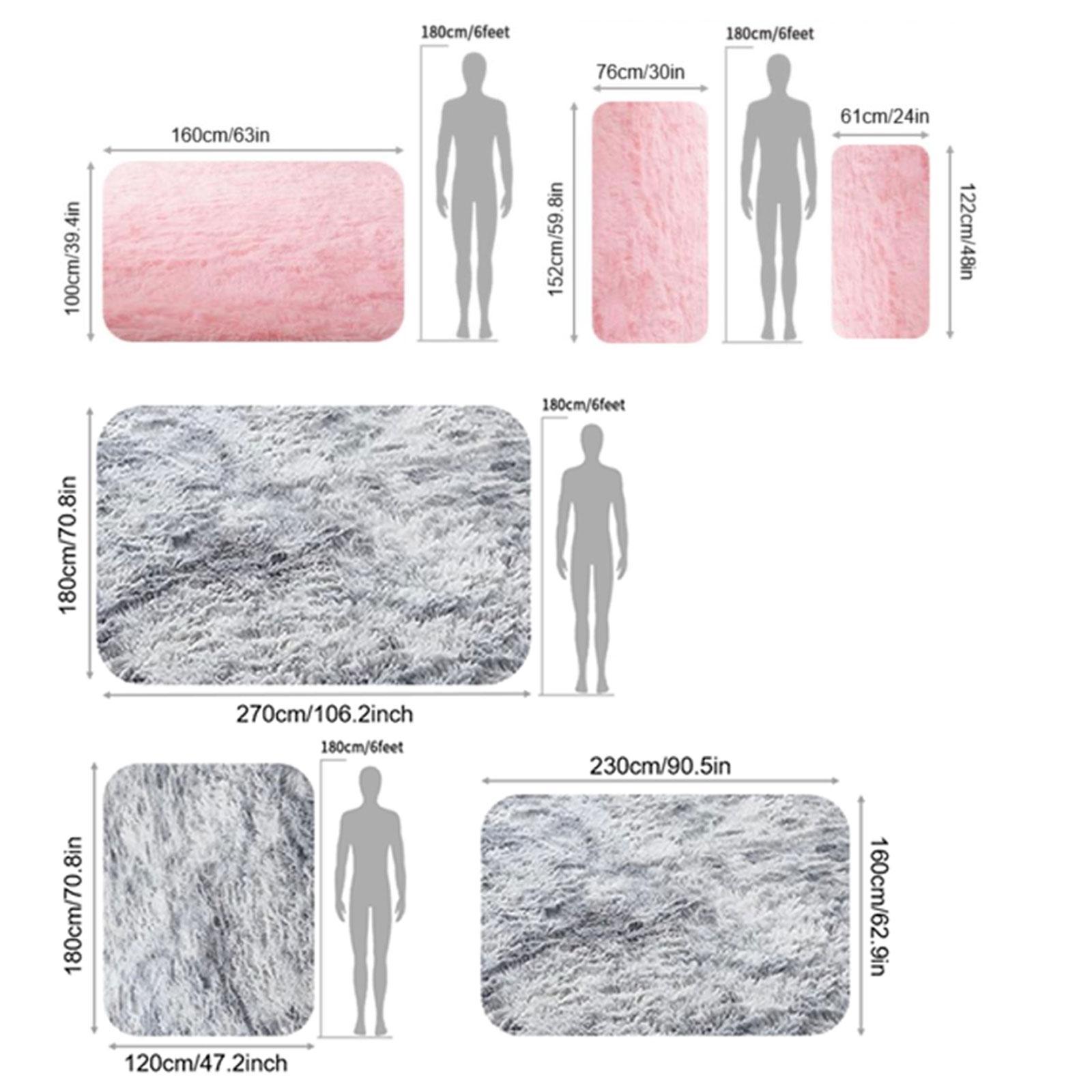 Solid-Color Fluffy Area Rug, Non-Slip Soft Thick Floor Mat and Decorative Carpet for Living Room, Bedroom, Hotel or Dormitory #TOP PICKS