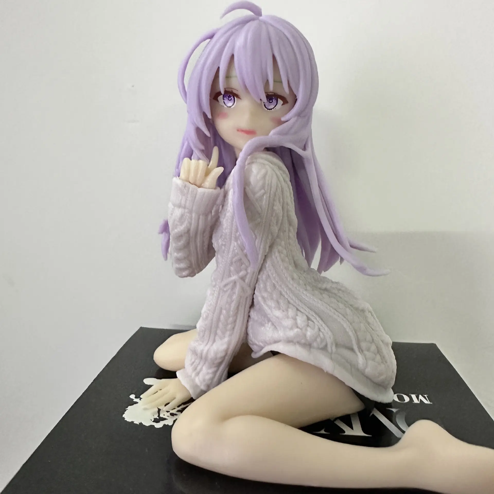 Magical Girl Anime Figure, PVC Figure, Irena Sitting Sweater Handmade Model, Desktop Decorative Piece, Cute Secondary Character Collectible