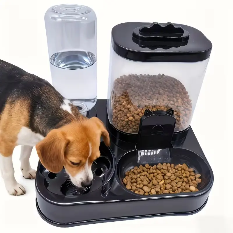 Automatic Pet Water Fountain with Bowl, 0.26-2.64 Gallon Capacity, Battery-Free, Easy Clean, Indoor/outdoor Use, Durable Design, Animal Water Bowl