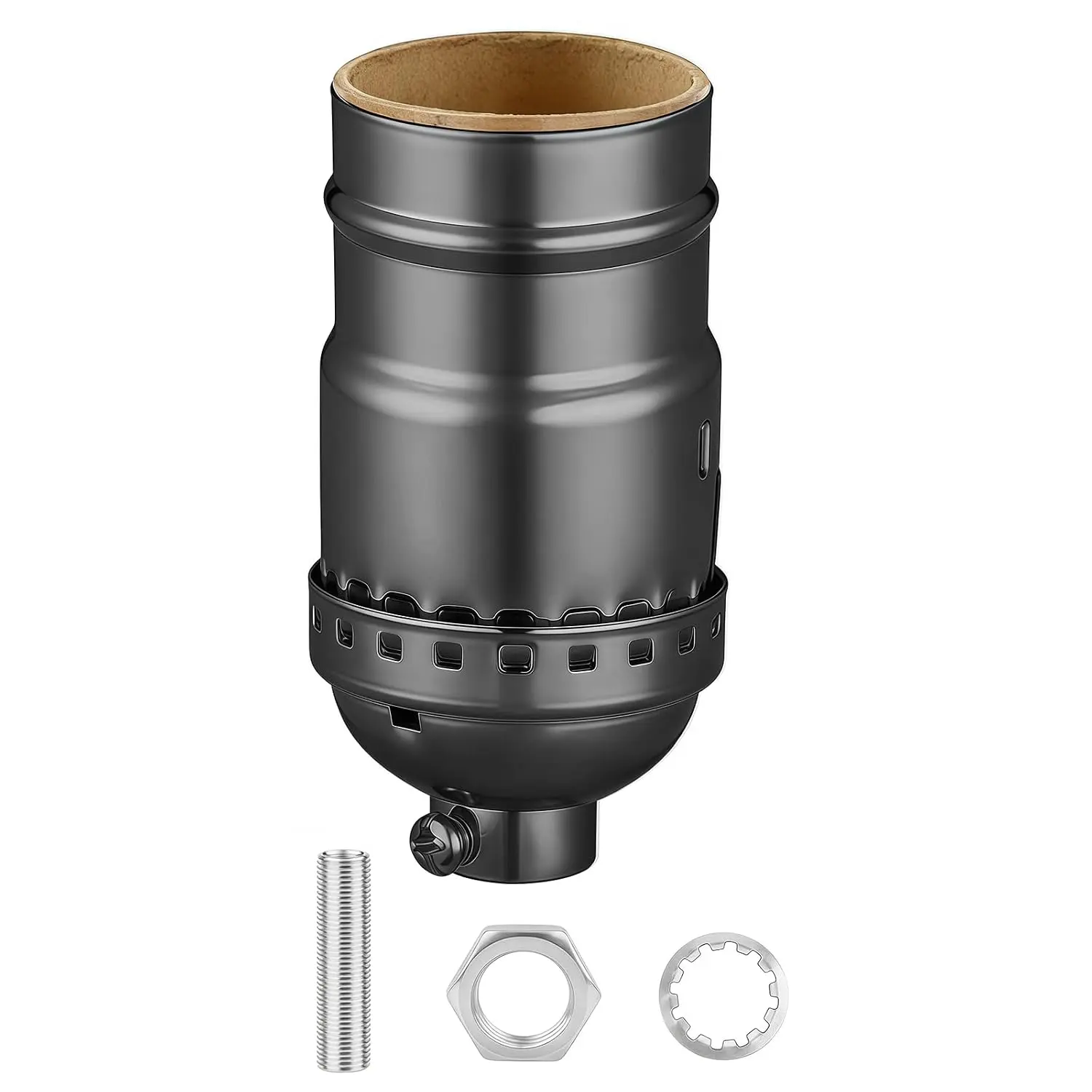 Lamp Socket , E26 Standard Screw Keyless Lamp Socket | UL Listed Light Socket, Black  Light Socket  for DIY Lamps, Pendant Lights, Table Lamp, Fixture Repairs
