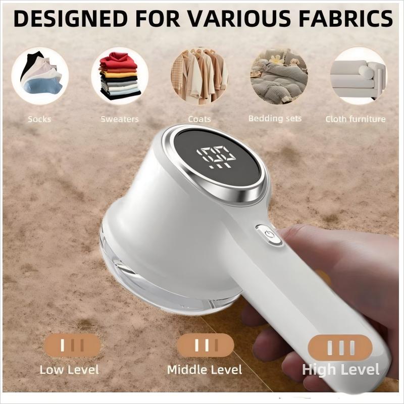 Sweater Shaver Electric Lint Remover with Bionic Beehive Mesh, Noise Reduction Technology, Automatic Charging, Stainless Steel, Effortless Fabric Care