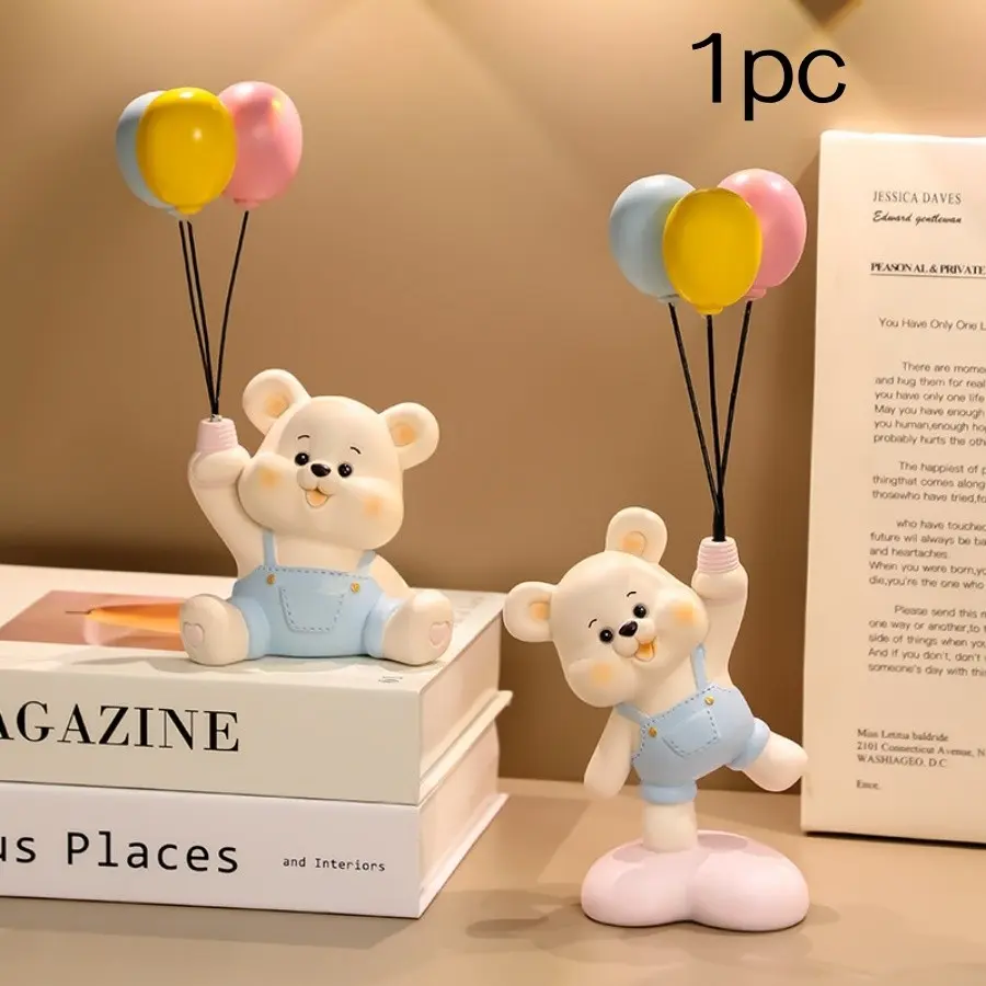 Cute Bear Balloon Ornament, Cartoon Kids Room Decor, Luxury Living Room TV Stand Decoration, Creative Gift Display