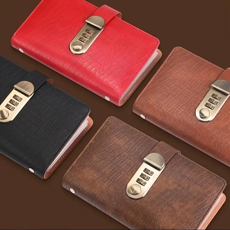 A6 Savings Notebook with Lock, 1 Count Small Cash & Finance Notebook, Savings Challenge Planner for Storing Money and Important Information