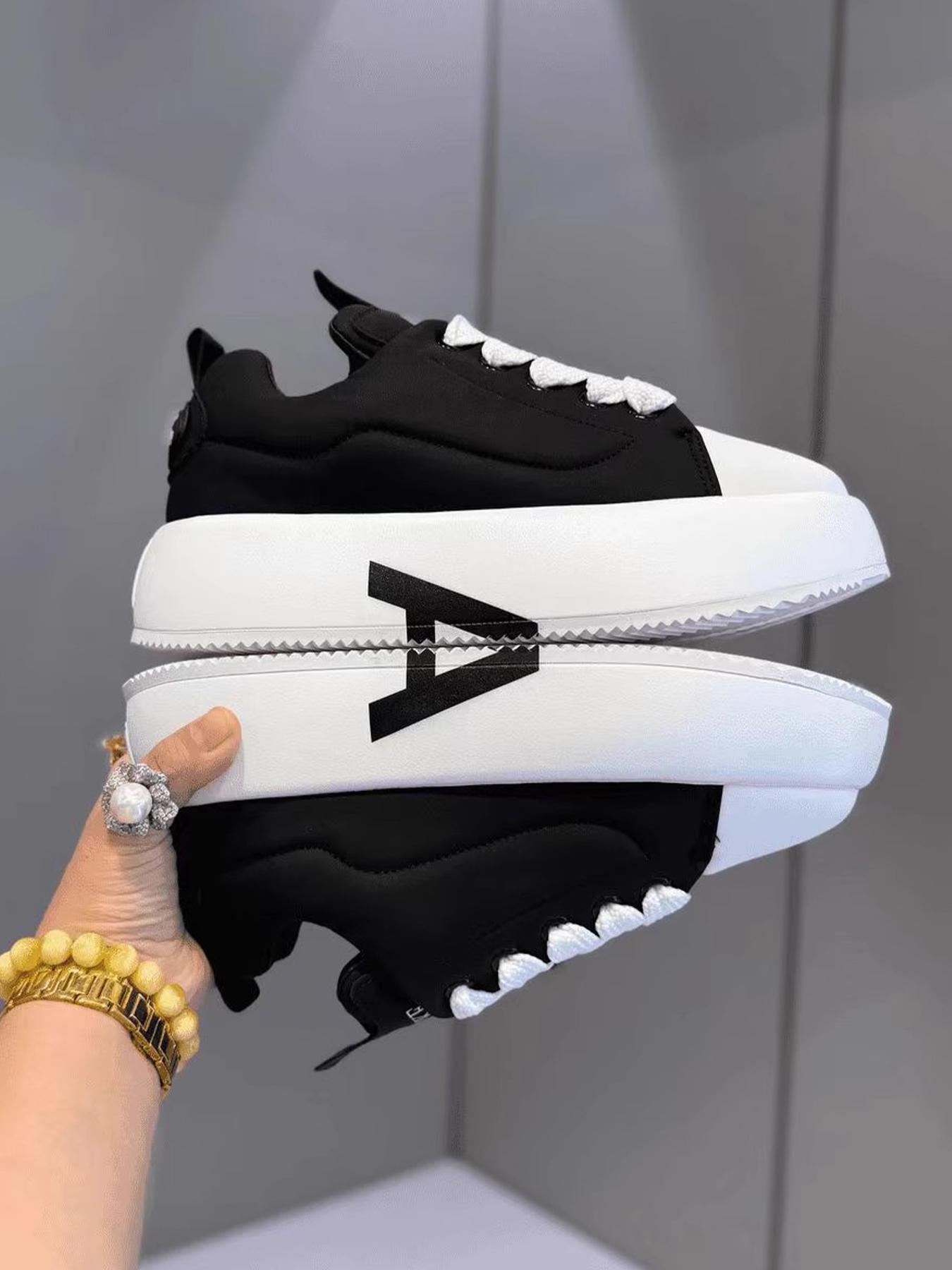 Men's Fashionable Lace Up Low Top Sneakers, Casual Comfortable Breathable Sports Athletic Running Shoes, Male All-match Round Toe Shoes for Daily Wear, Closed