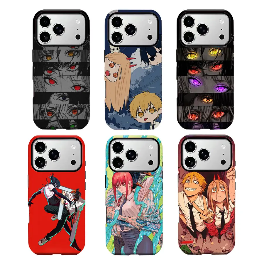 Y-Cha11nsaw Man Anime Eye Collage Phone Case,Having good protective properties,for iPhone 16 15 14 13 12 11 17Pro Max,for Samsung S25 S24 S23 S22 Ultra,Protective Cover,give her/him a gift for Christmas and Th