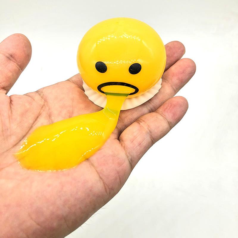 Vomiting Egg Yolk, Stress Relief Squeezing Toy, Hot Selling Small Toy