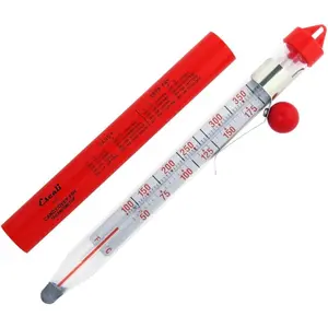 AHC3 NSF Certified Precision Classic Candy/Deep Fry/Confection Glass Thermometer, Red/Clear