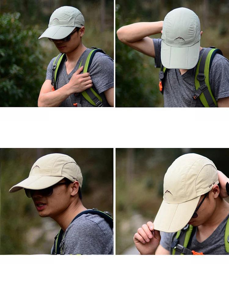 Spring Summer Outdoor Sport Baseball Cap Quick Drying Hat Unisex Waterproof Breathable Cap Foldable Cycling hat Sun Protection