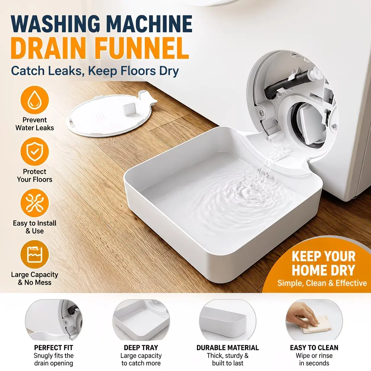 Samsung Washing Machine Drain Tray, Essential Accessory for Efficient Water Management, Durable Design for Long-Lasting Use