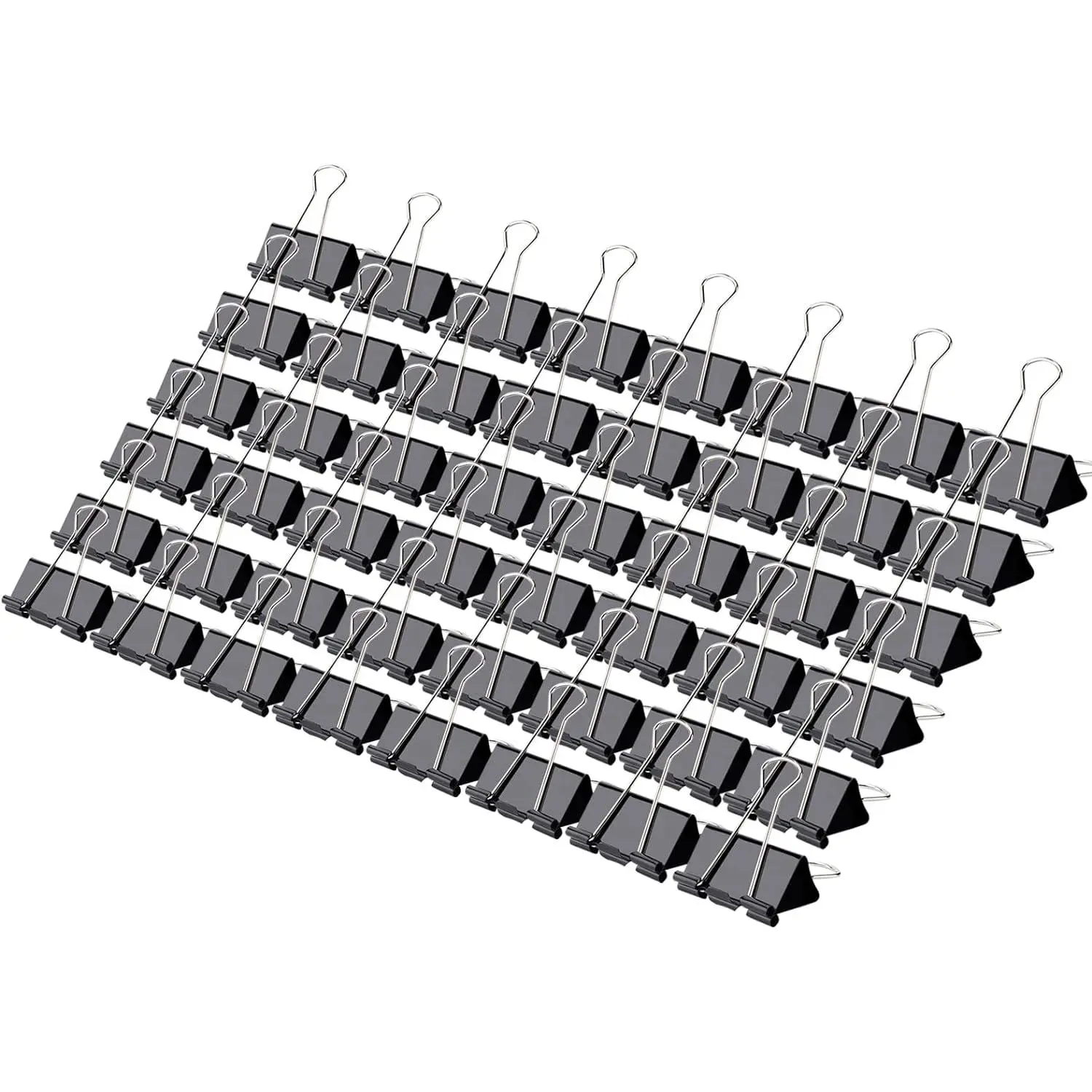Binder Clips 1.25 Inch, 48 count, Black Medium Office Paper Clamps | Solid Metal Clips, Heavy-Duty Grip for Thick Docs,  for Accounting, Teachers, Receipts & Daily Office File Sorting