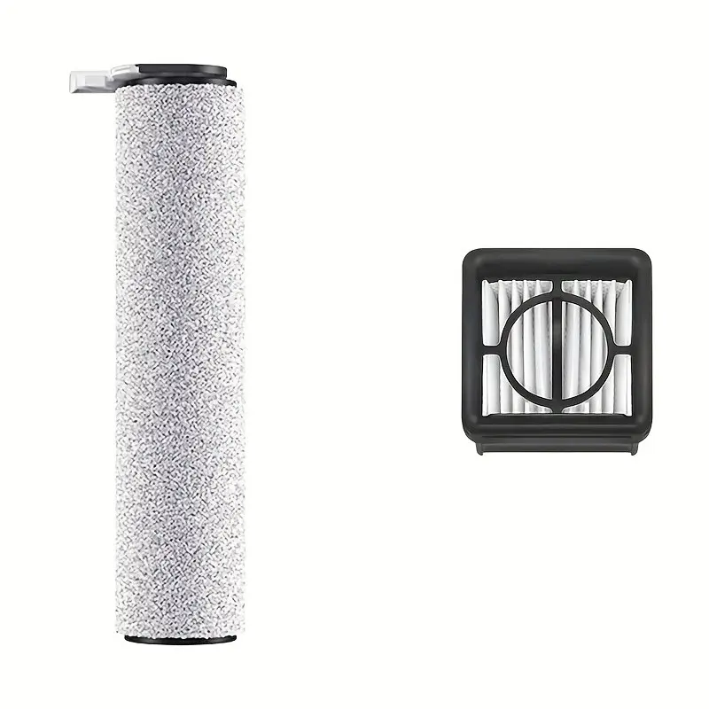 2pcs Replacement Parts for Xiaomi W20 4C 2C 2lite Robot Vacuum, Includes Roller Brush and Filter, Essential Cleaning Accessories